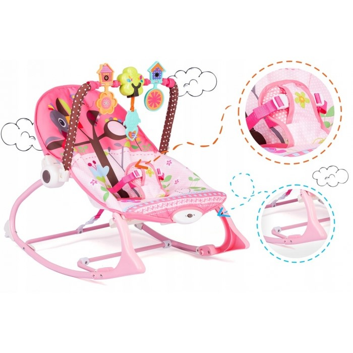 Balansoar 3 in 1 cu vibratii Ricokids 7303, Roz [6]