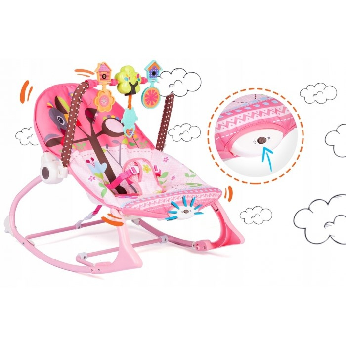 Balansoar 3 in 1 cu vibratii Ricokids 7303, Roz [3]