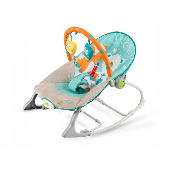 Balansoar cu vibratii, vulpita si ursul, Ricokids 7309 - Turcoaz [7]