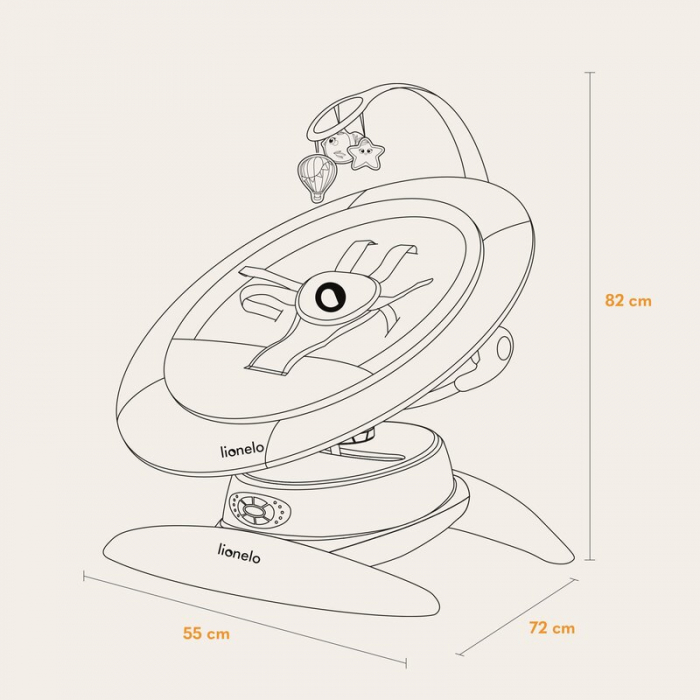 Balansoar Lionelo Mell 2 in 1 360 grade Bej [30]