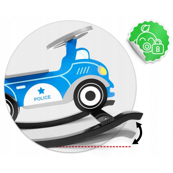 Balansoar masina de politie din lemn Ricokids 785000 [5]