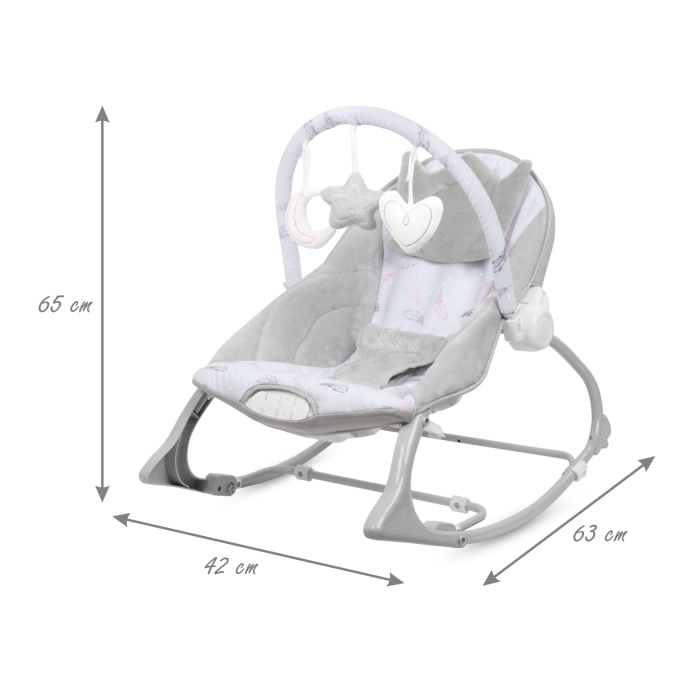 Balansoar multifunctional cu sunete si jucarii Kidwell Pino - Feathers [10]