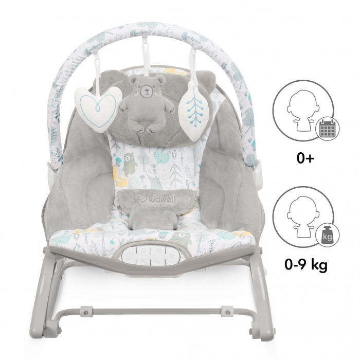 Balansoar multifunctional cu sunete si jucarii Kidwell Pino - Forest [8]