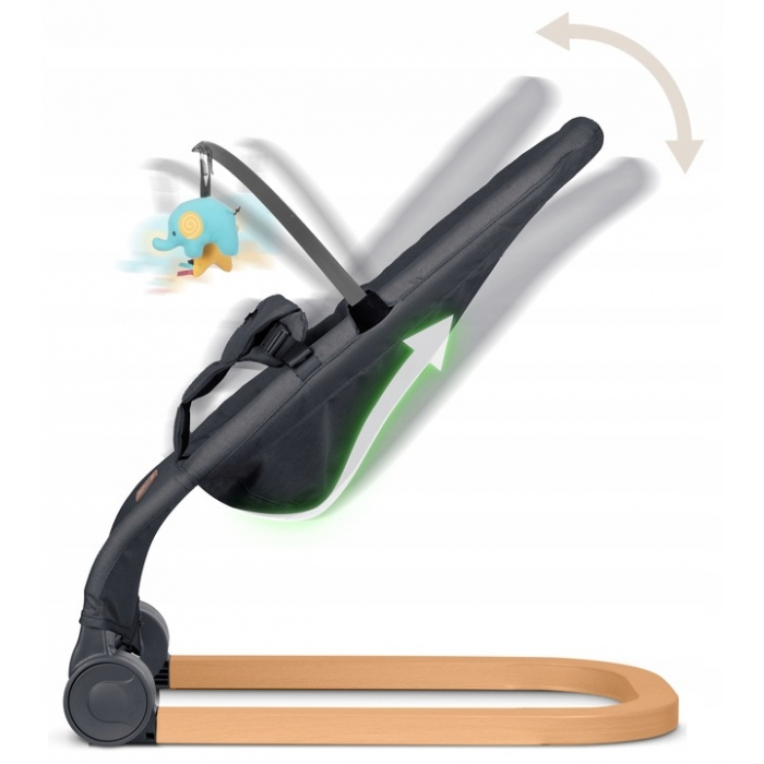 Balansoar pentru copii 2 in 1 cu jucarii, Nukido 705202, Gri antracit [3]