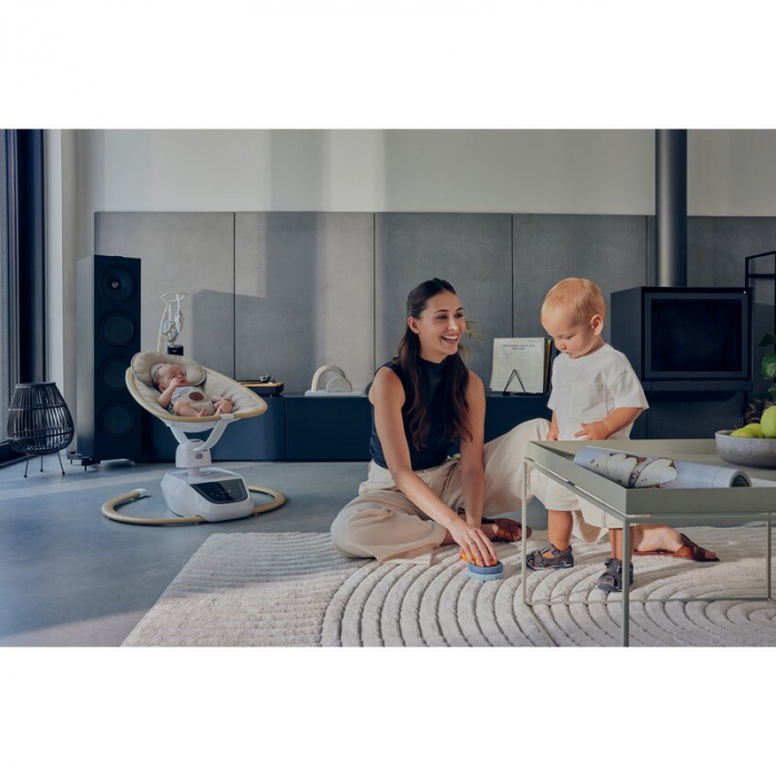 Balansoar si sezlong Lionelo Olivia 2 in 1 Electric cu leganare 3D Bej [23]