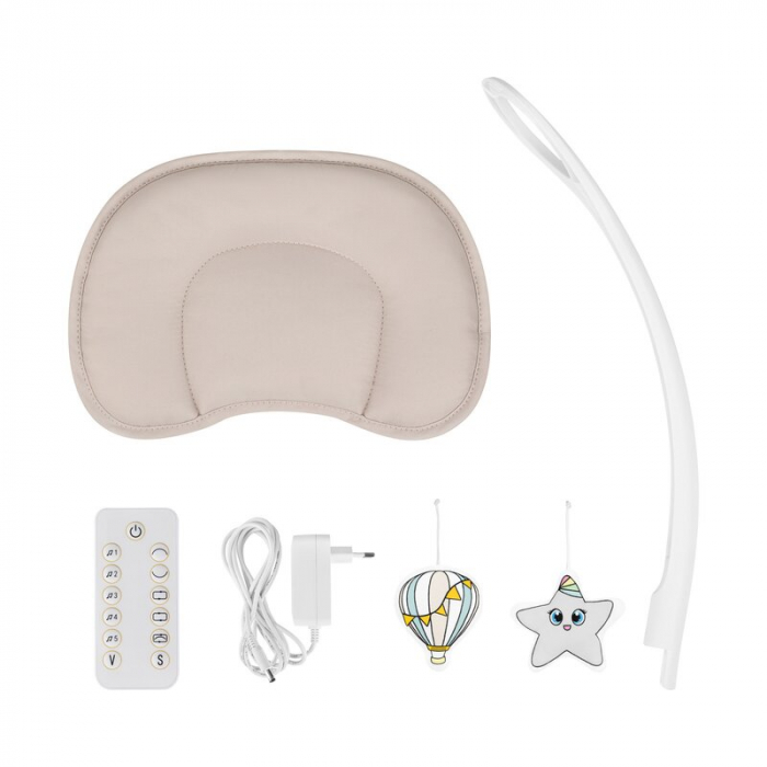 Balansoar si sezlong Lionelo Olivia 2 in 1 Electric cu leganare 3D Bej [20]