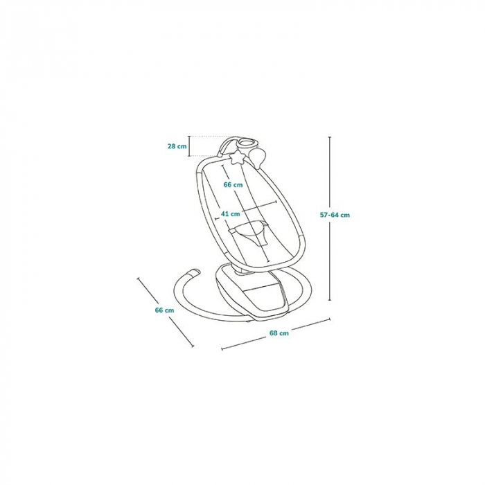 Balansoar si sezlong Lionelo Olivia 2 in 1 Electric cu leganare 3D Bej [42]