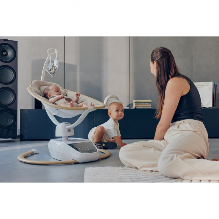 Balansoar si sezlong Lionelo Olivia 2 in 1 Electric cu leganare 3D Bej [27]