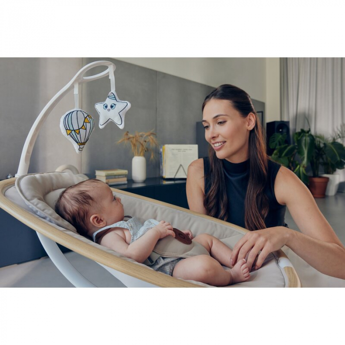 Balansoar si sezlong Lionelo Olivia 2 in 1 Electric cu leganare 3D Bej [28]