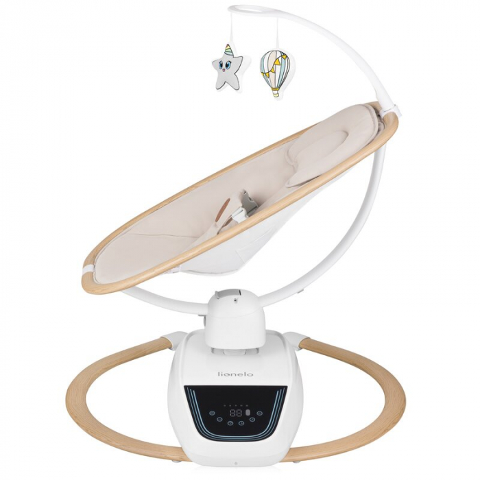 Balansoar si sezlong Lionelo Olivia 2 in 1 Electric cu leganare 3D Bej [6]