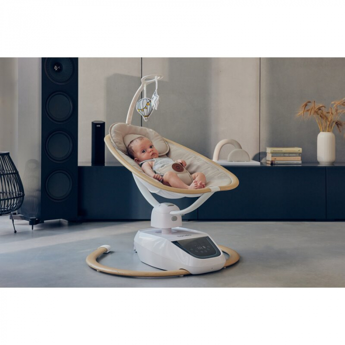 Balansoar si sezlong Lionelo Olivia 2 in 1 Electric cu leganare 3D Bej [29]