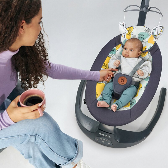 Balansoar si sezlong  Lionelo Ralf 2 in 1 Electric Gri/Alb [30]