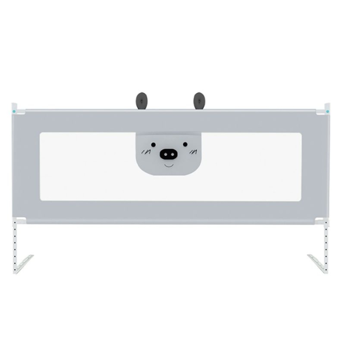 Bariera protectie pat culisanta XXL 140 cm Bears Grey, inaltime reglabila 68-98 cm [11]