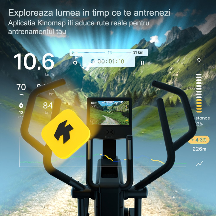 Bicicleta eliptica inSPORTline ZenStride 1200 [7]