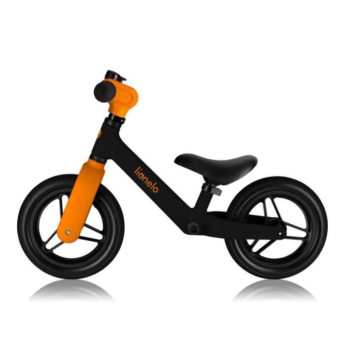 Bicicleta fara pedale, Lionelo, Toni, cu ghidon si sa reglabile, Ultra usoara, 2.8 Kg, 18 luni+, Sustine 30 kg, Portocaliu [5]