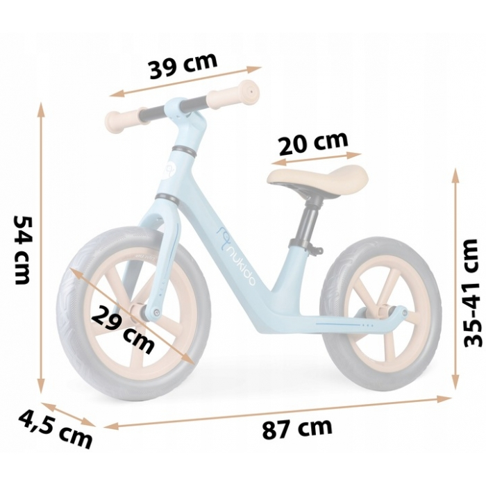 Bicicleta fara pedale pentru copii, 87 x 39 x 54 cm, roti EVA, Light Flee Nukido NK-604 [6]
