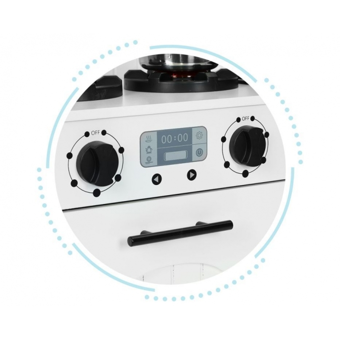 Bucatarie din lemn cu accesorii Ecotoys PLK563 - Alb [7]