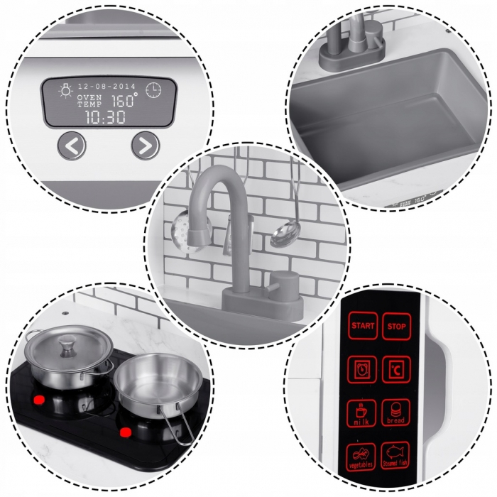 Bucatarie din lemn pentru copii cu sunete si lumini Ricokids RC-846 [2]