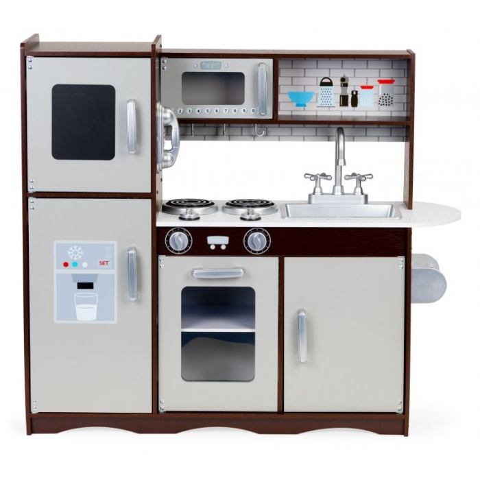 Bucatarie mare din lemn pentru copii cu accesorii Ecotoys 7266 [2]