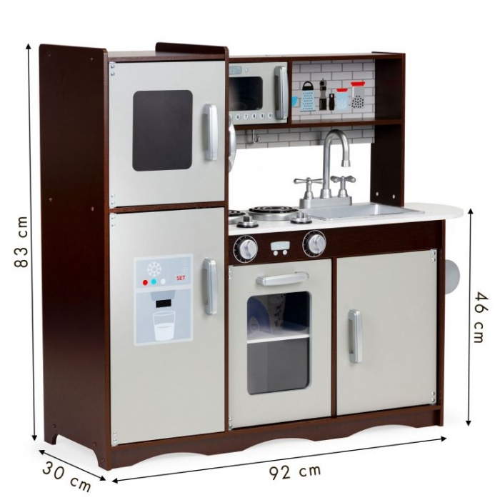 Bucatarie mare din lemn pentru copii cu accesorii Ecotoys 7266 [5]