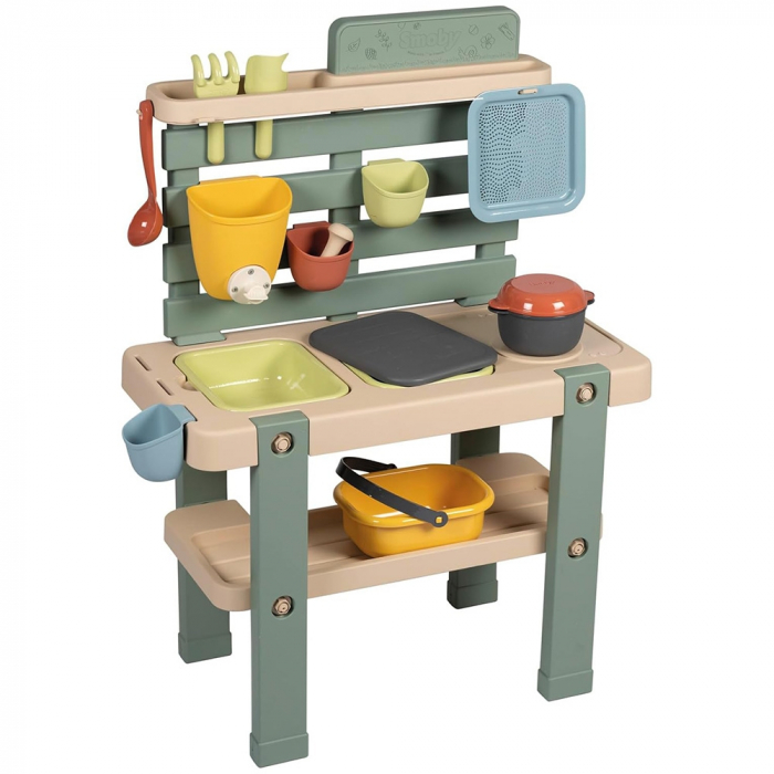 Bucatarie Smoby Mud Kitchen cu 15 accesorii [1]