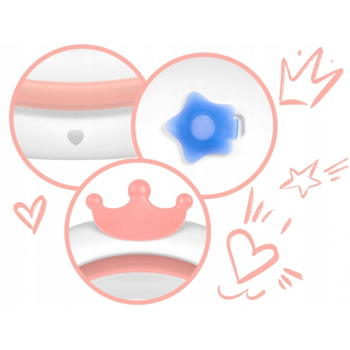 Cadita de baie cu dop de scurgere si pernita inclusa Ricokids RK-280 - Roz [7]