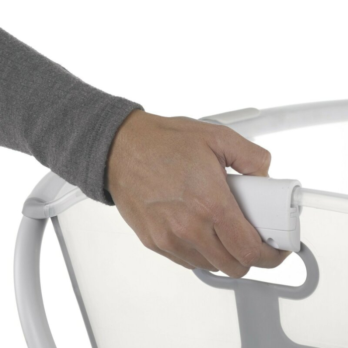 Cadita de baie cu pliere ultra-compacta, Jane, Oasis, cu doua manere, 68 x 42 x 26 cm, White [12]