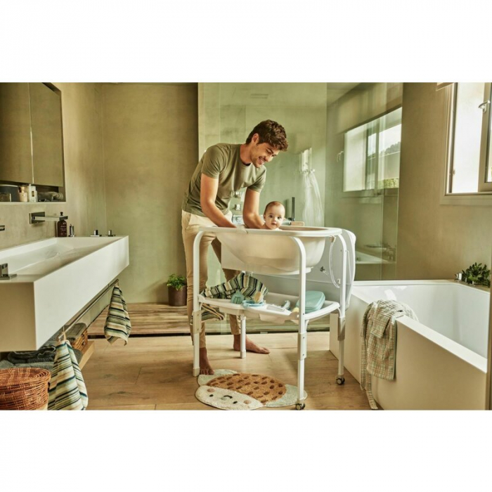 Cadita de baie cu suport Jane Flip Cu 2 pozitii anatomice cu masuta de infasat cu tavita Star [2]