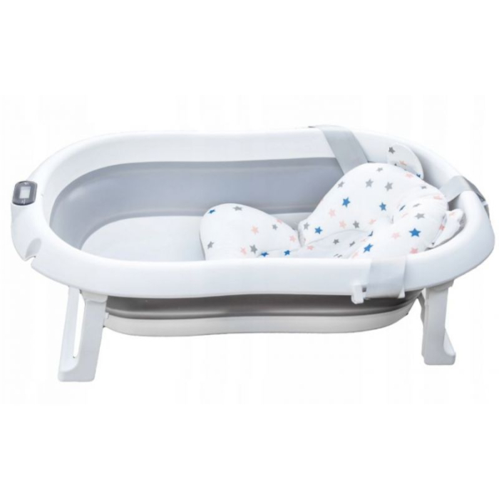 Cadita pliabila cu termometru si suport anatomic Genua Premium grey [7]