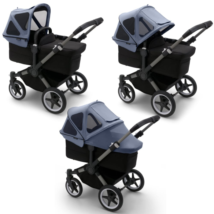 Capotina cu extensie plasa insecte Bugaboo Donkey Seaside Blue [2]
