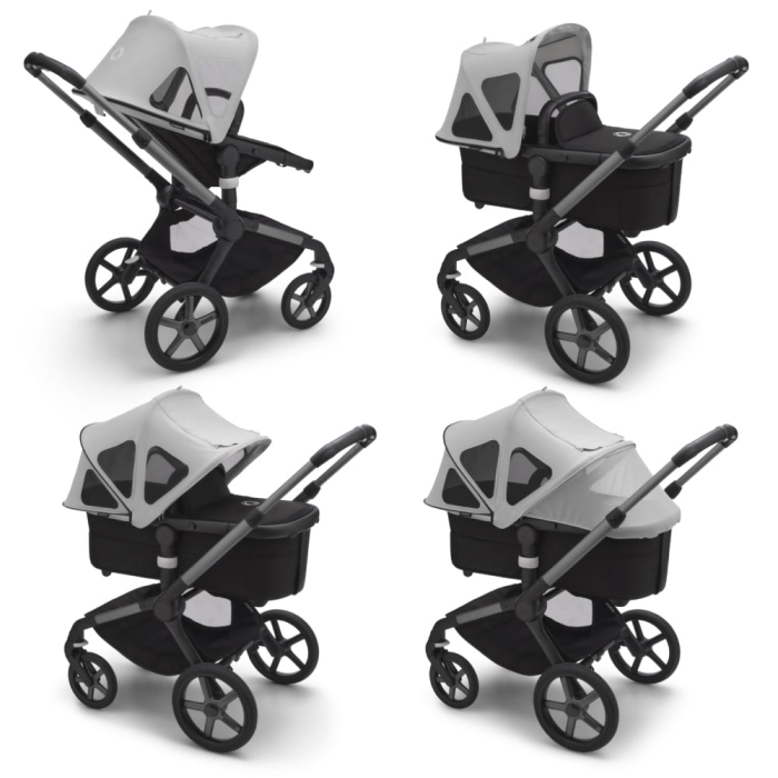 Capotina cu extensie plasa insecte Bugaboo Fox 5 Fox Cub Lynx Misty Grey [2]