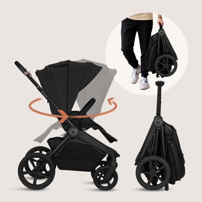 Carucior 2 in 1, Lionelo, Freya, Landou si salteluta ventilate, Pliabil, Reglare spatar-3 pozitii, Suport de picioare-4 pozitii, Maner reglabil-3 pozitii, Adaptori inclusi compatibili cu Cybex, Maxi-C [34]