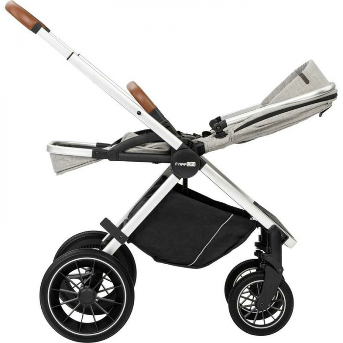 Carucior 3 in 1 FreeON Joy reversibil cu cadru din aluminiu Gri [9]