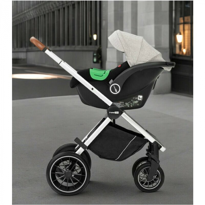 Carucior 3 in 1 FreeON Joy reversibil cu cadru din aluminiu Gri [16]
