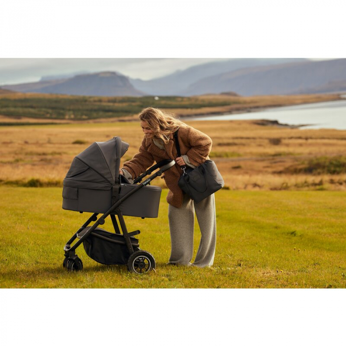 Carucior 3 in 1 Lionelo Amber Plus cadru aluminiu cu landou intarit si salteluta moale cu scoica auto [42]