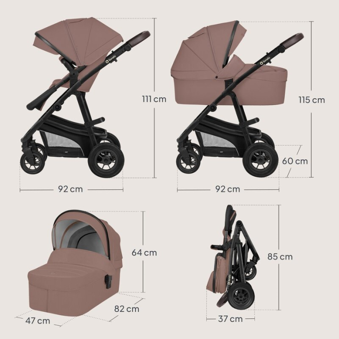 Carucior 3 in 1 Lionelo Bianka transformabil [27]