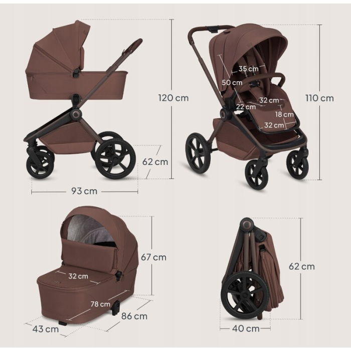 Carucior 3 in 1, Lionelo, Freya, Cu scoica ADAC, Landou si salteluta ventilate, Pliabil, Reglare spatar in 3 pozitii, Suport de picioare in 4 pozitii, Maner reglabil in 3 pozitii, Sustine 22 kg, Cu ac [40]