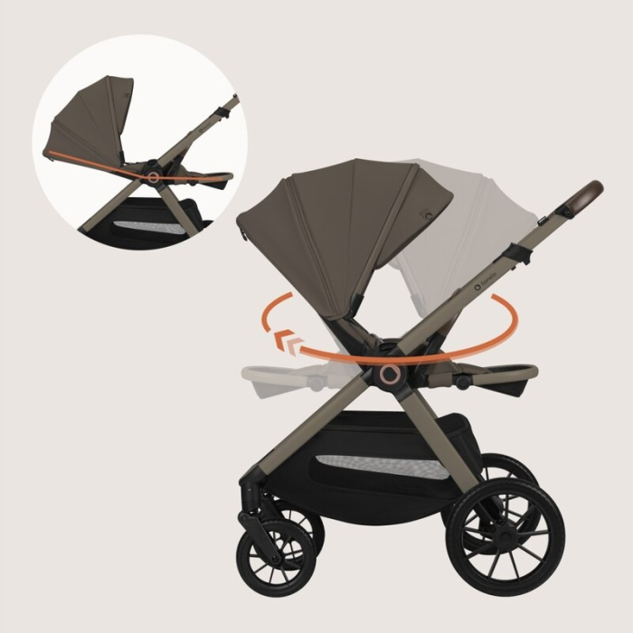Carucior 3 in 1, Lionelo, Layla, Pana la 22 kg, Cadru aluminiu, Cu landou intarit si salteluta din spuma AirDots, Cu scoica auto testata ADAC, Reversibil, Cu ventilatie 3D, Cu accesorii, EN1888-1, EN1 [24]