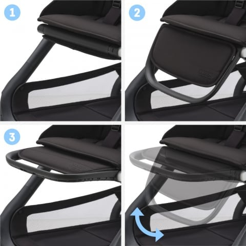 Carucior Bugaboo Dragonfly Black Dark Cherry [7]