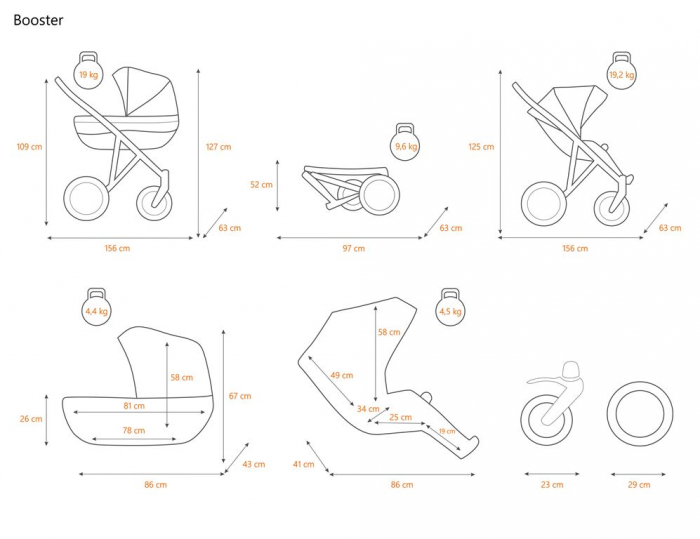 Carucior gemeni Kunert Booster 3 in 1 [20]