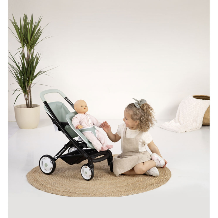 Carucior pentru papusi Smoby Maxi Cosi Twin albastru [4]