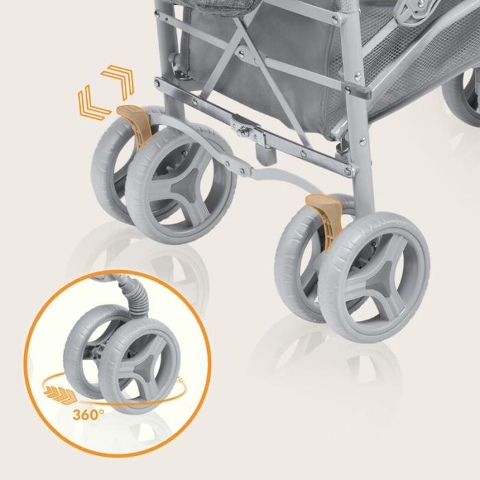 Carucior sport compact, Lionelo, Irma, Pliere tip umbrela, 6- 36 luni, Pana la 15 kg, Gri [11]