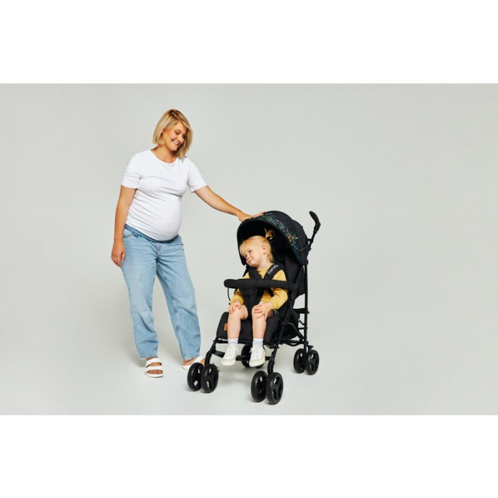 Carucior sport compact, Lionelo, Irma, Pliere tip umbrela, 6- 36 luni, Pana la 15 kg, Gri/Negru [16]