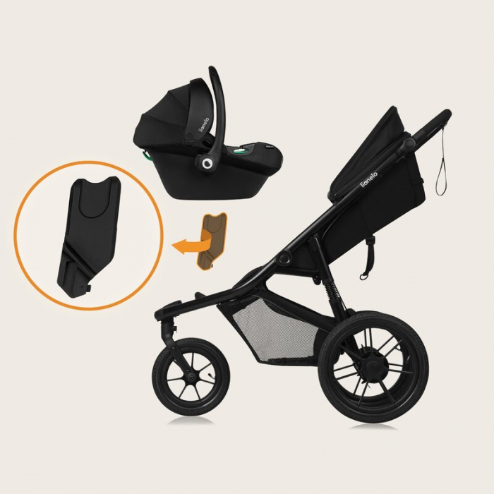 Carucior sport Lionelo Azura cu 3 roti cu baldachin XXL impermeabil [39]