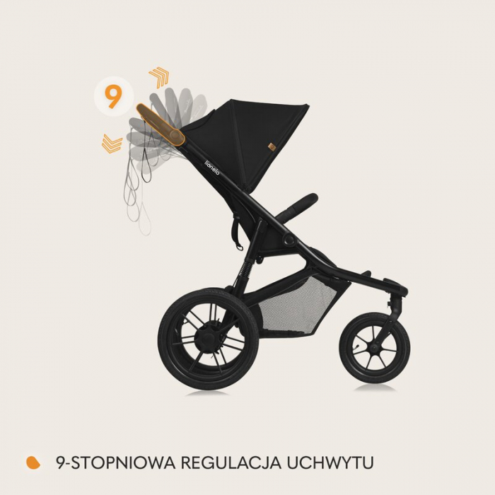 Carucior sport Lionelo Azura cu 3 roti cu baldachin XXL impermeabil [38]