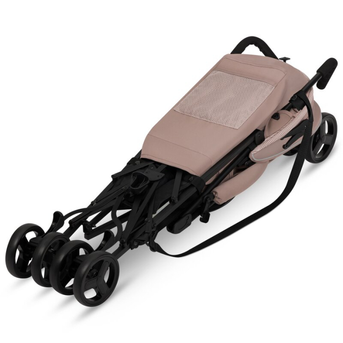 Carucior sport, Lionelo, Elia, Cu plasa de tantari, Suport de picioare reglabil, Spatar ajustabil in 4 pozitii, Capotina XXL, Pliere tip umbrela, Capacitate 15 kg, 6 luni+, EN 1888, Bej Taupe [12]