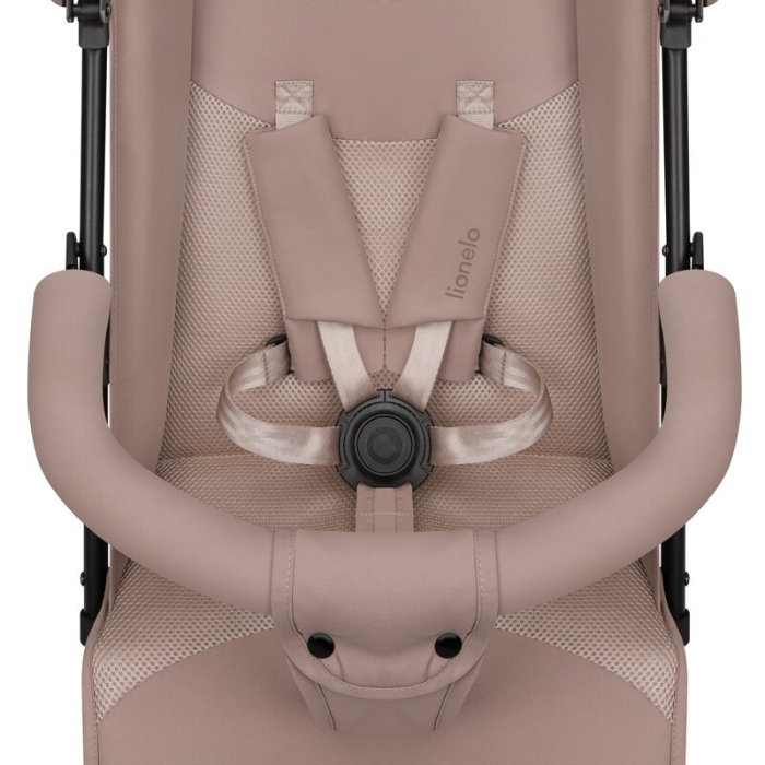 Carucior sport, Lionelo, Elia, Cu plasa de tantari, Suport de picioare reglabil, Spatar ajustabil in 4 pozitii, Capotina XXL, Pliere tip umbrela, Capacitate 15 kg, 6 luni+, EN 1888, Bej Taupe [11]