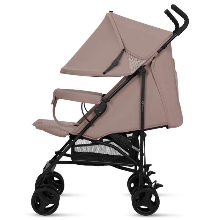 Carucior sport, Lionelo, Elia, Cu plasa de tantari, Suport de picioare reglabil, Spatar ajustabil in 4 pozitii, Capotina XXL, Pliere tip umbrela, Capacitate 15 kg, 6 luni+, EN 1888, Bej Taupe [7]