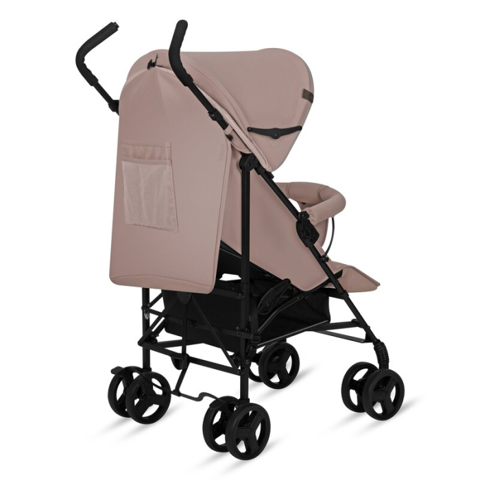Carucior sport, Lionelo, Elia, Cu plasa de tantari, Suport de picioare reglabil, Spatar ajustabil in 4 pozitii, Capotina XXL, Pliere tip umbrela, Capacitate 15 kg, 6 luni+, EN 1888, Bej Taupe [9]