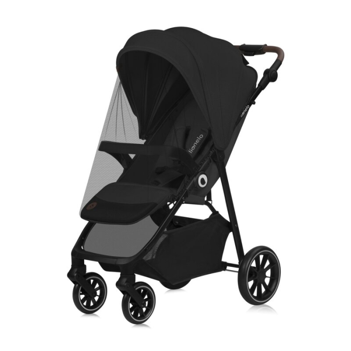 Carucior sport, Lionelo, Emma One, cu tavita, Suport pahar, Plasa de tantari, Roti EVA, Maner reglabil, Pana la 22 kg, 6 luni+, Gri [6]